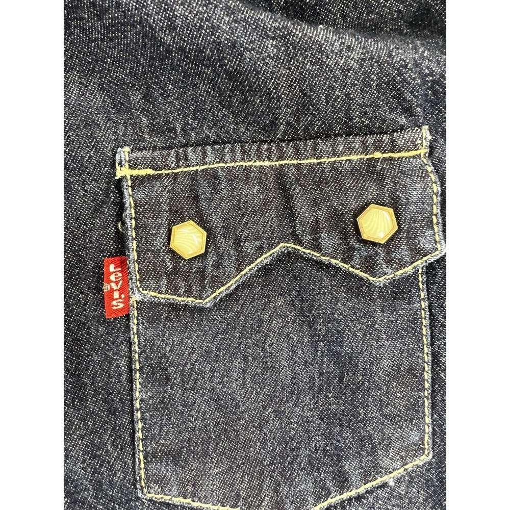 Levi's Shirt Mens L 1998 Universal Studios Wardrobe Denim Western Pearl Snap EUC - Picture 9 of 16